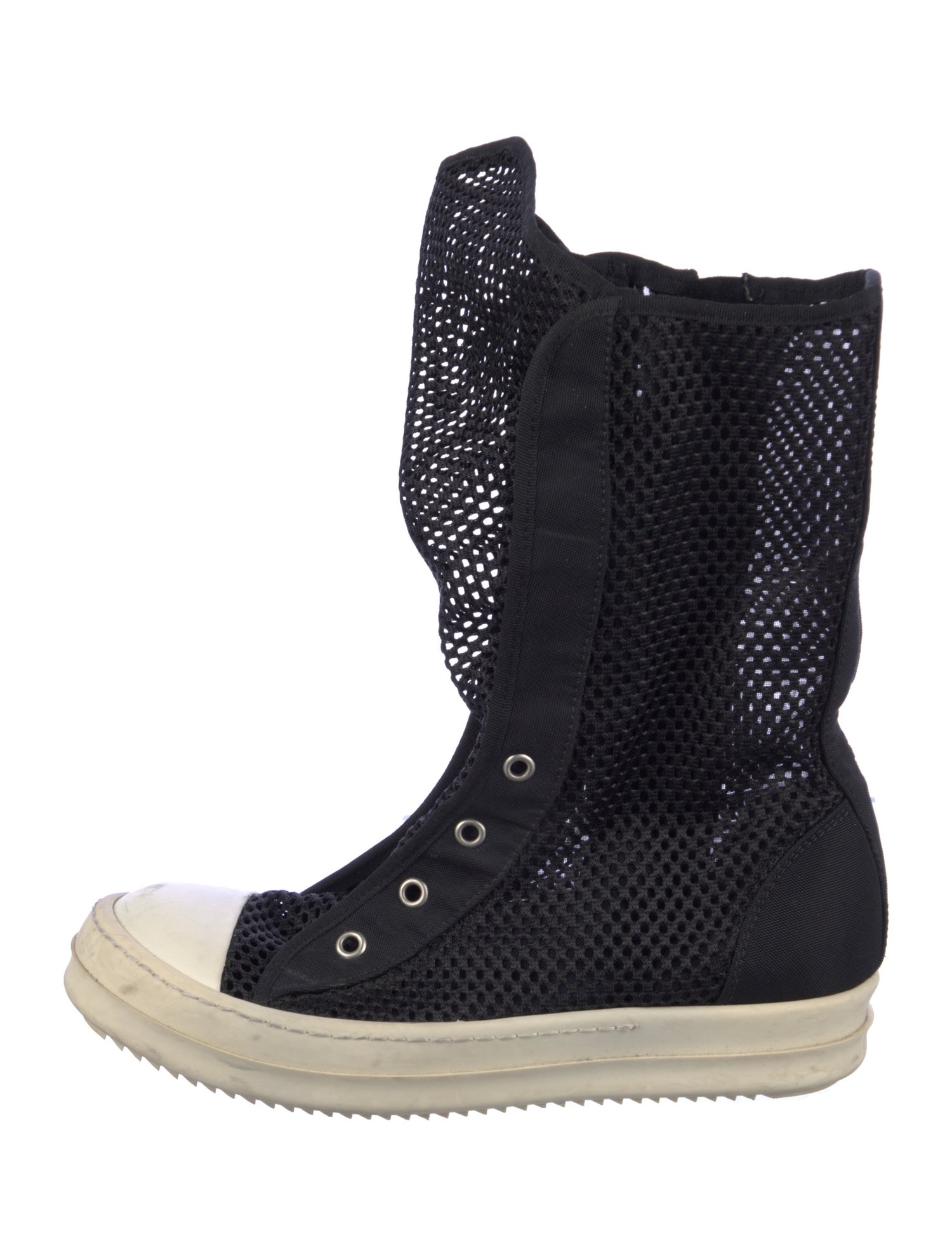 Rick Owens Drkshdw Mesh Colorblock Pattern Sneakers