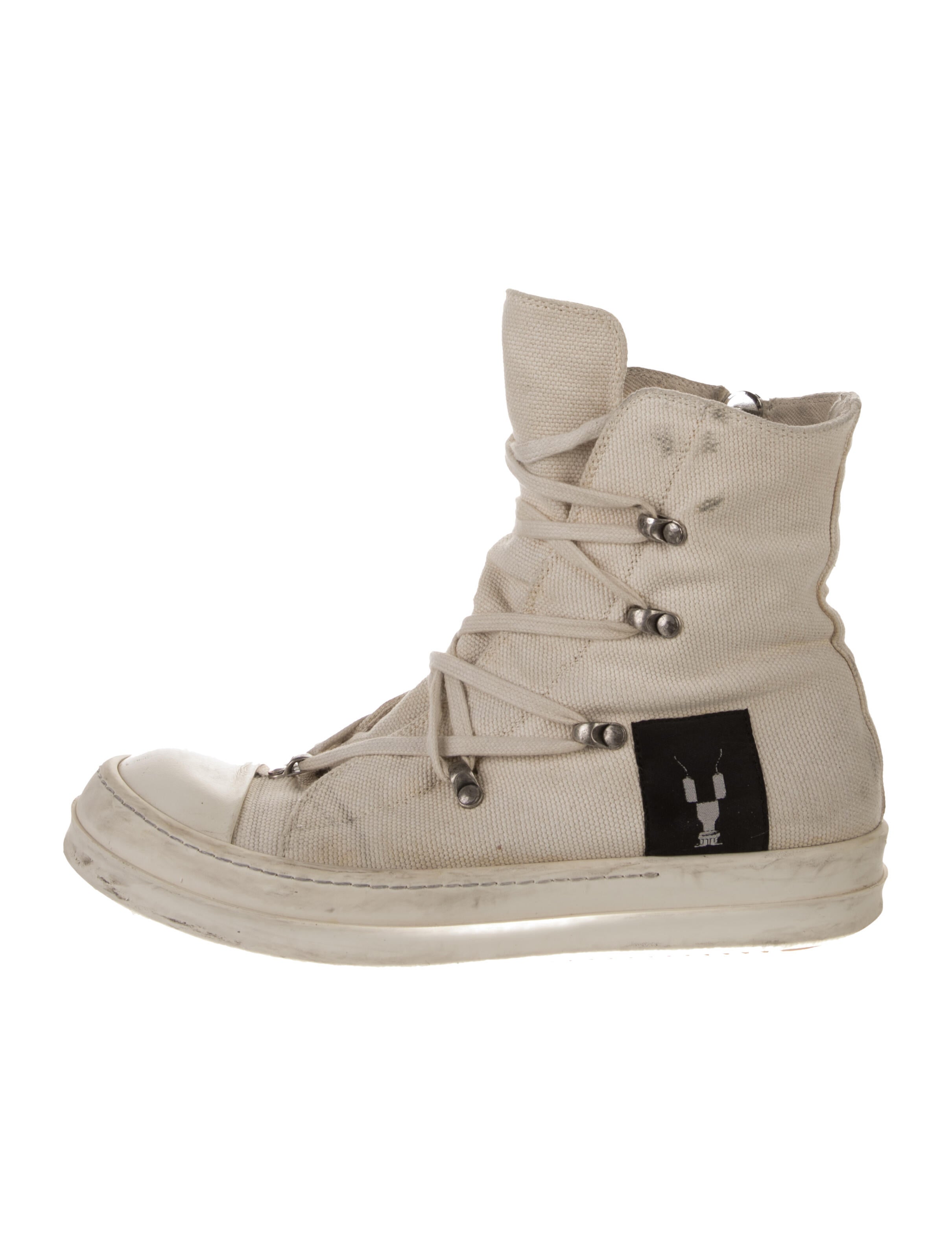 Rick Owens Drkshdw Canvas Wedge Sneakers