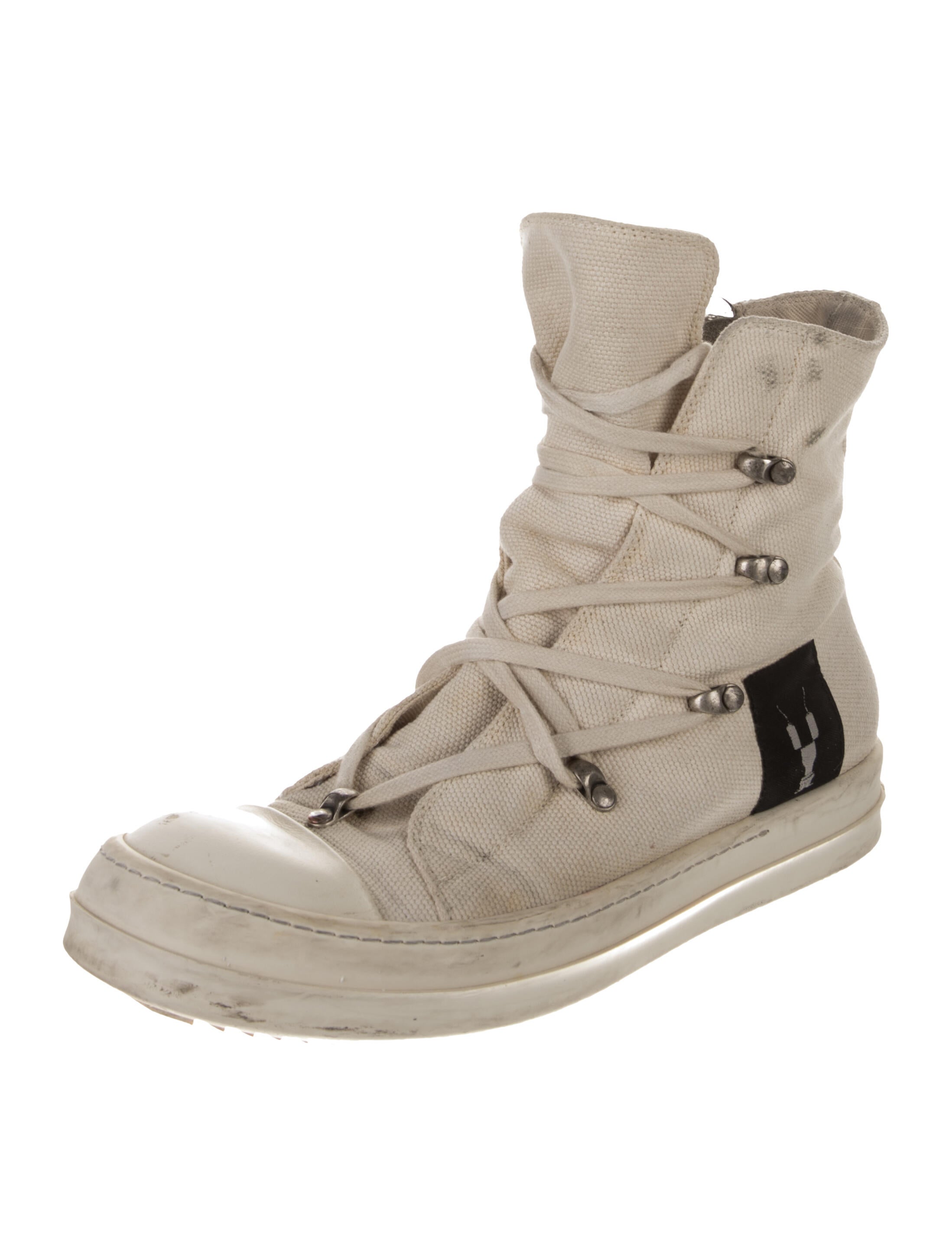 Rick Owens Drkshdw Canvas Wedge Sneakers