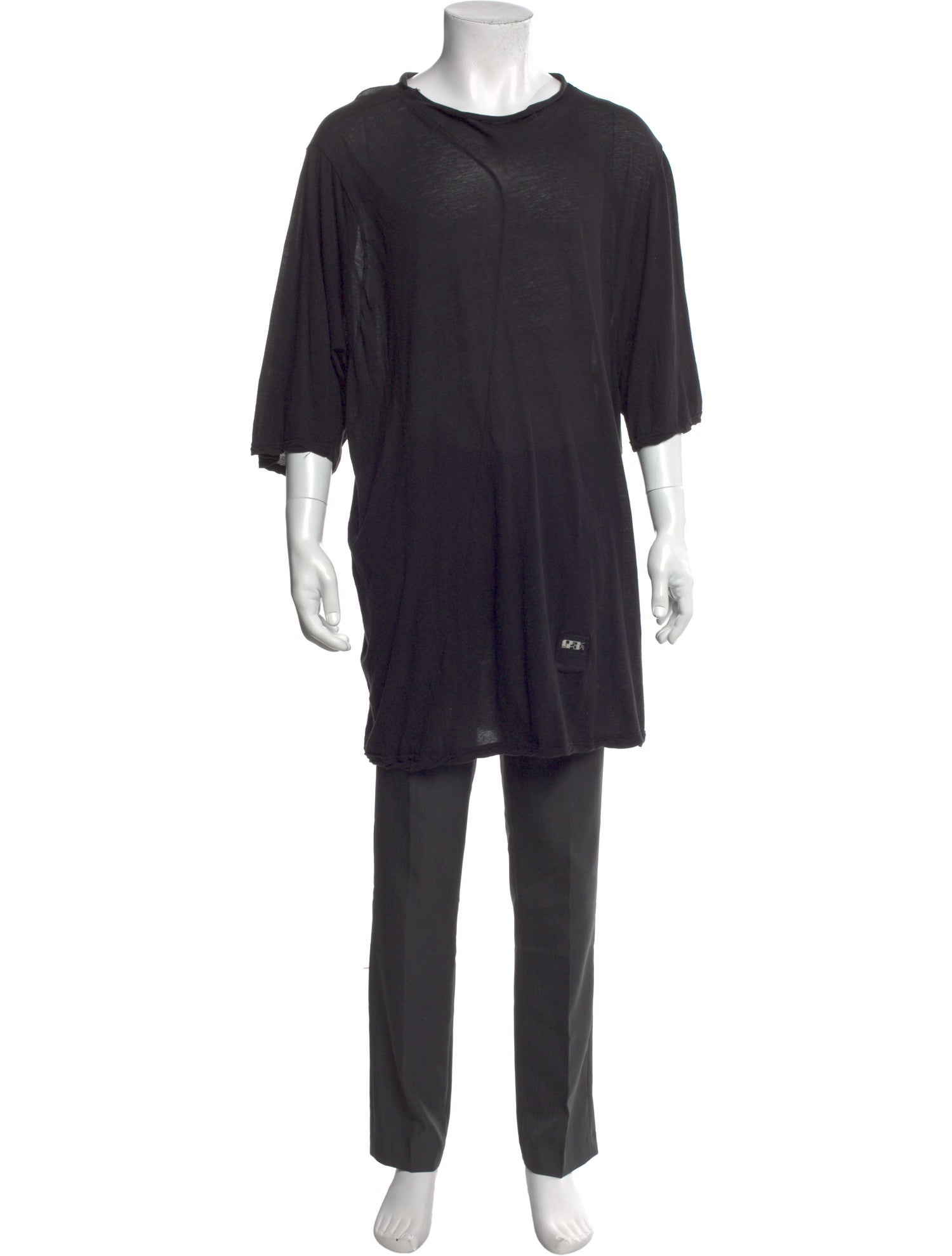 Rick Owens Drkshdw Scoop Neck Three-Quarter Sleeve T-Shirt