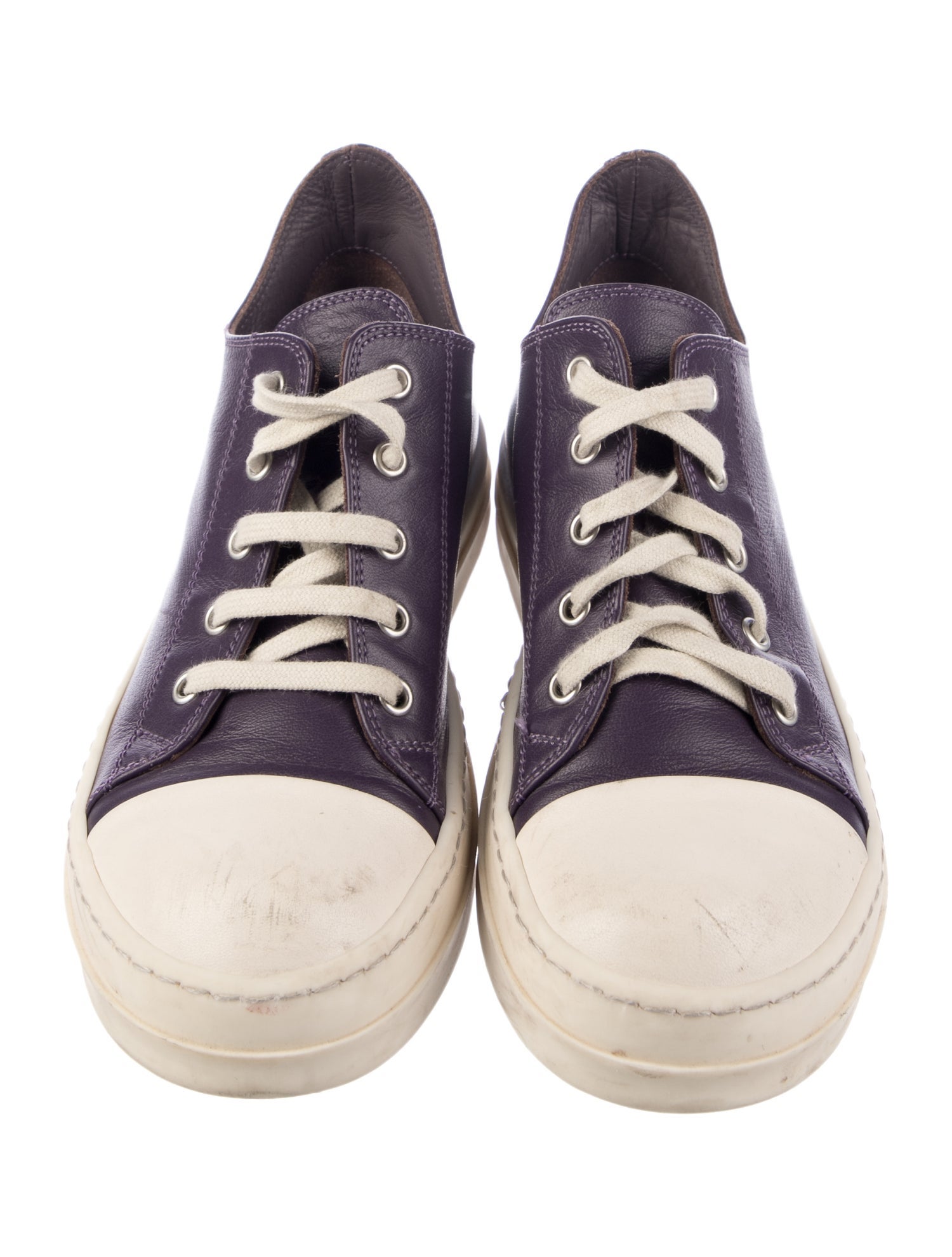 Rick Owens Drkshdw Boys Leather Low Top Sneaker - Purple Sizes 2-6
