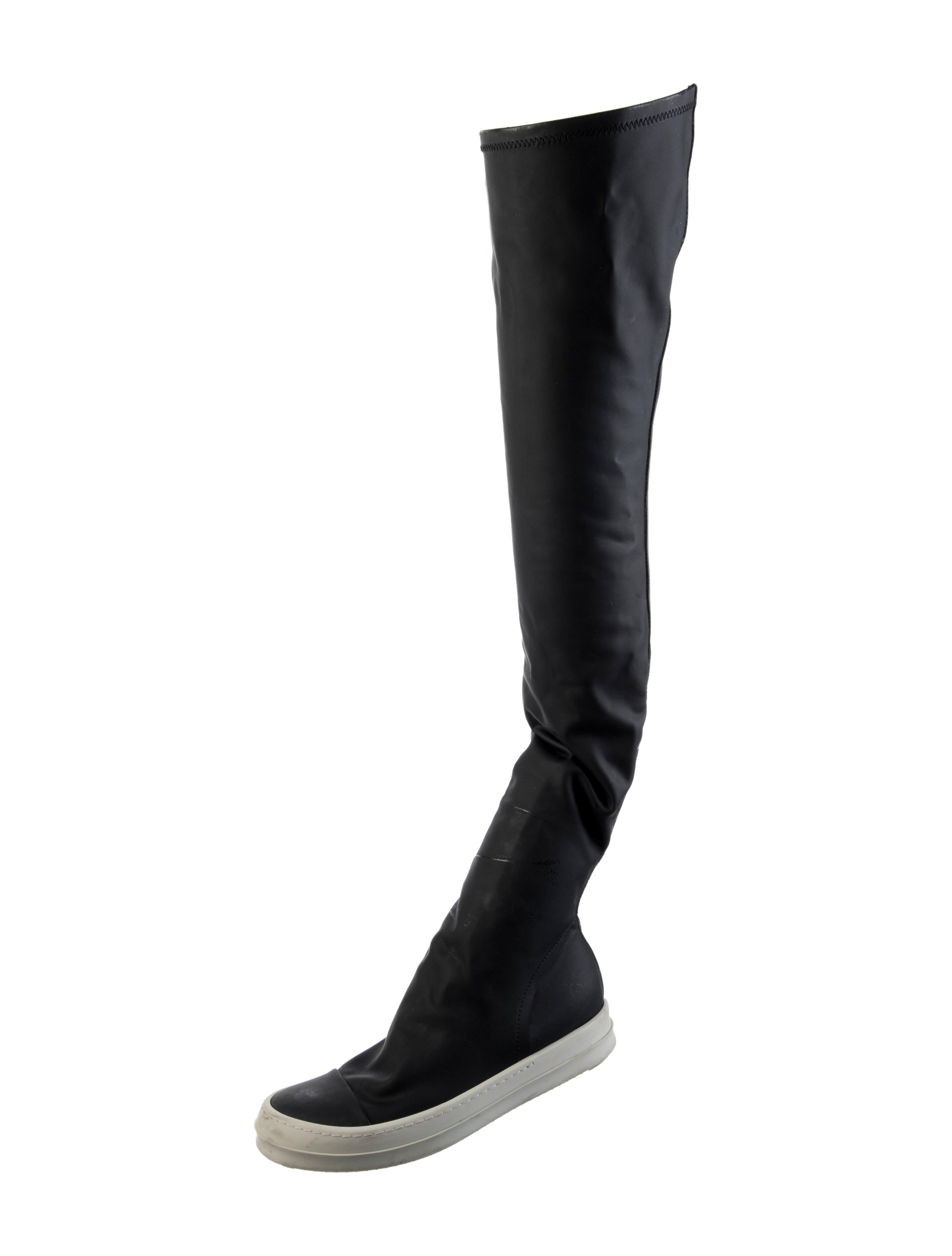 Rick Owens Drkshdw Colorblock Pattern Sock Boots