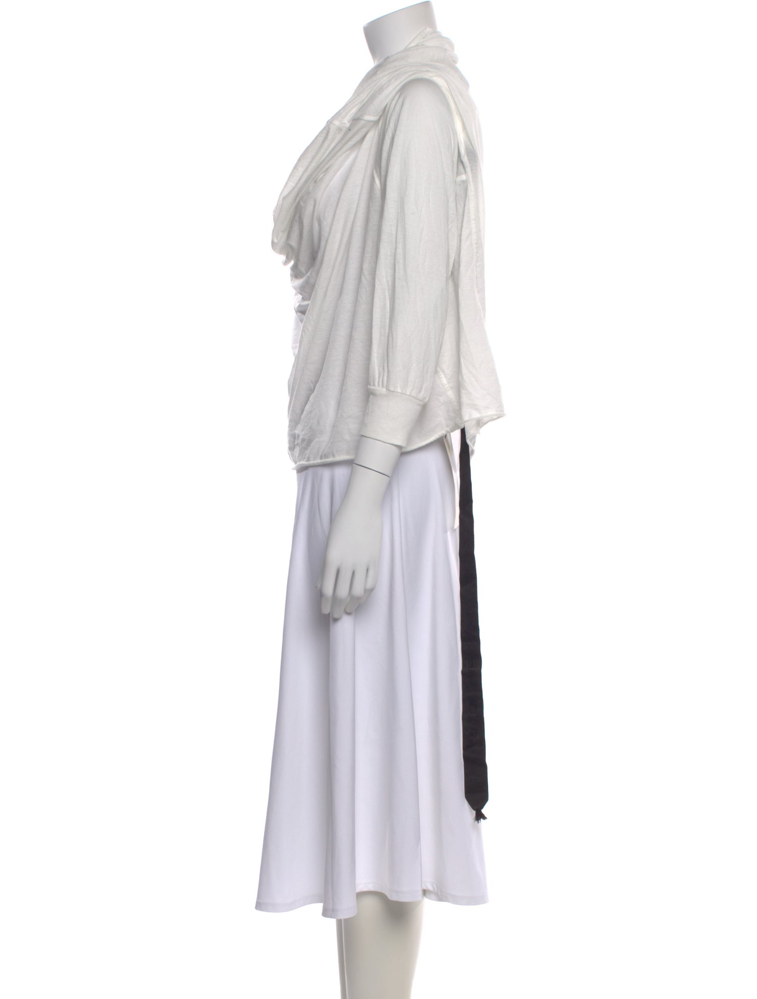 Rick Owens Drkshdw Off-The-Shoulder Long Sleeve Top