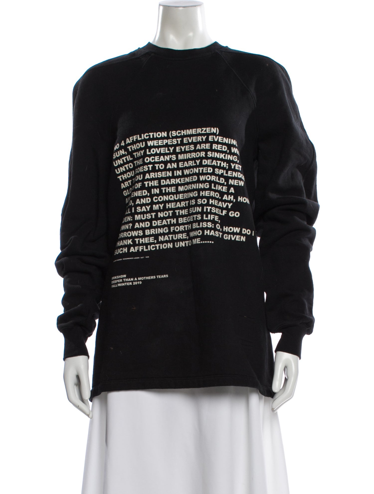 Rick Owens Drkshdw Graphic Print Crew Neck Sweatshirt