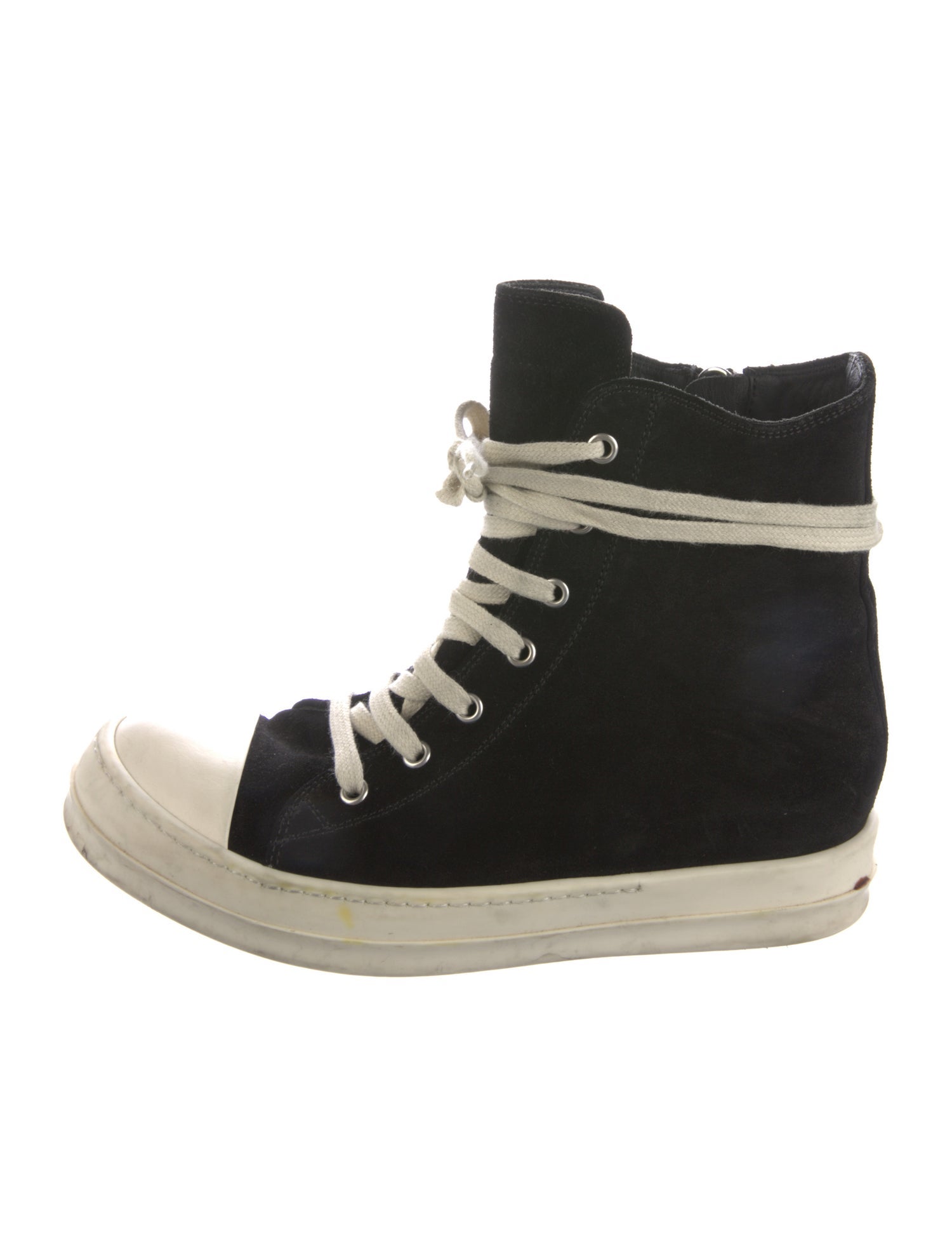 Rick Owens Drkshdw Colorblock Pattern Wedge Sneakers