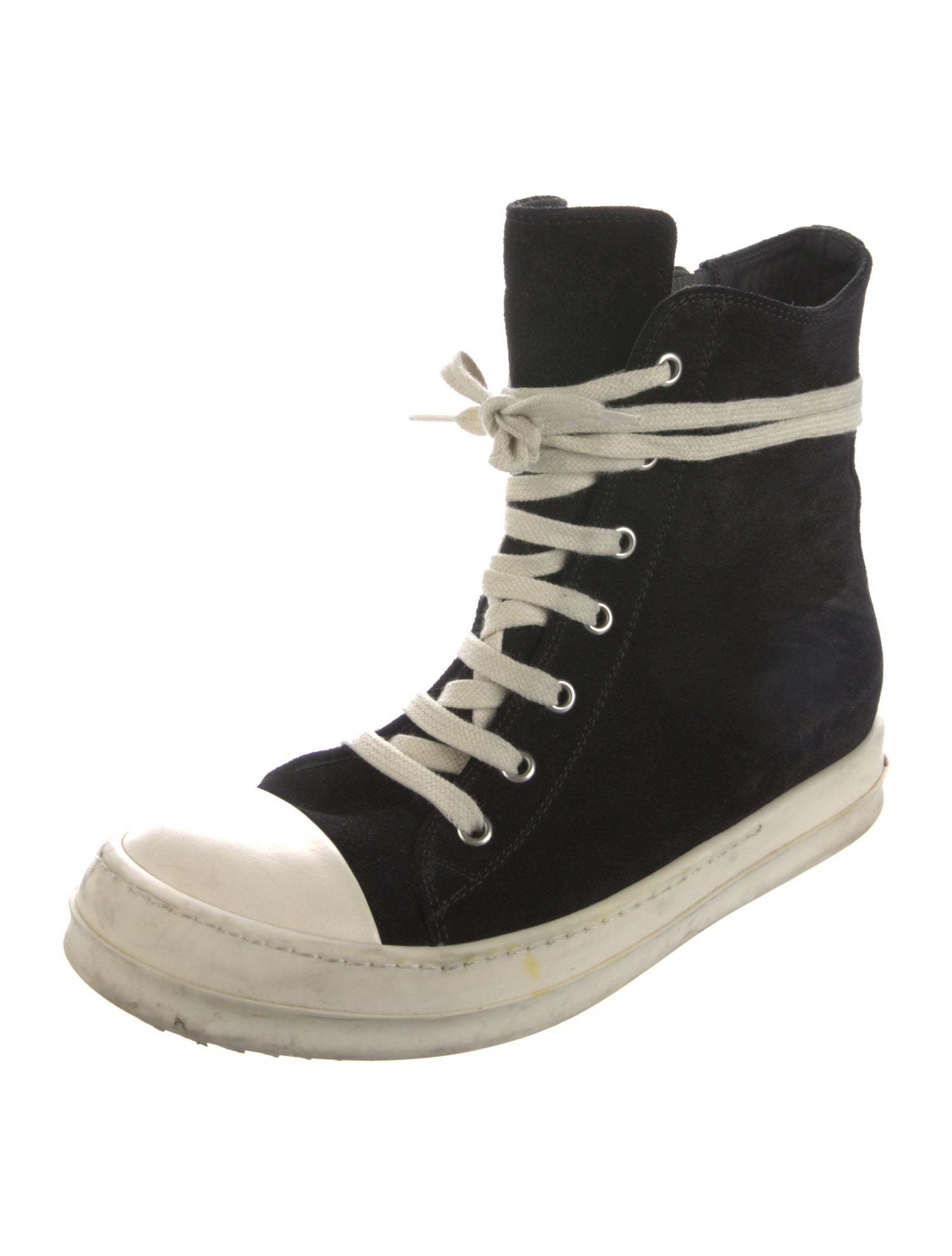 Rick Owens Drkshdw Colorblock Pattern Wedge Sneakers