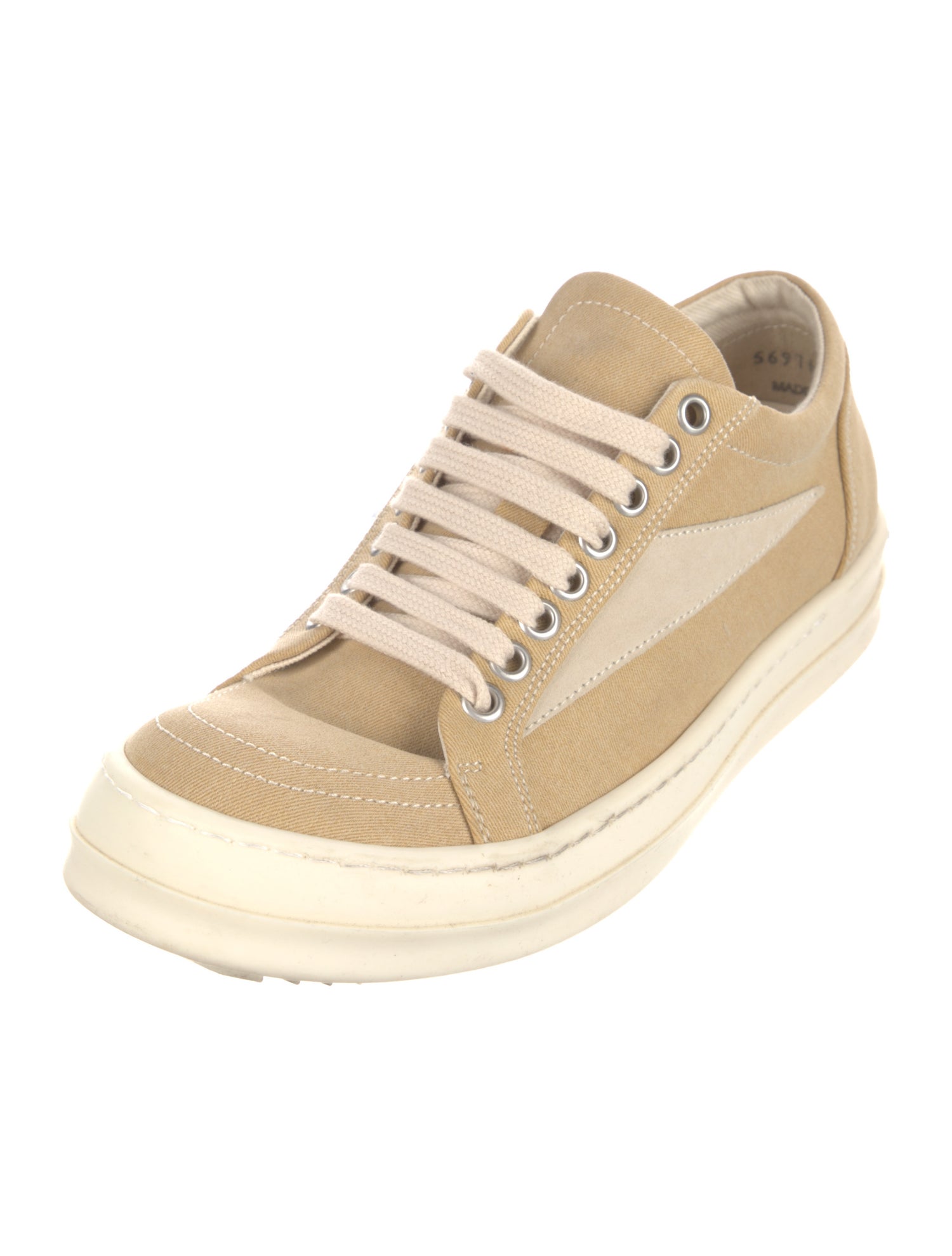 Rick Owens Drkshdw Canvas Colorblock Pattern Sneakers