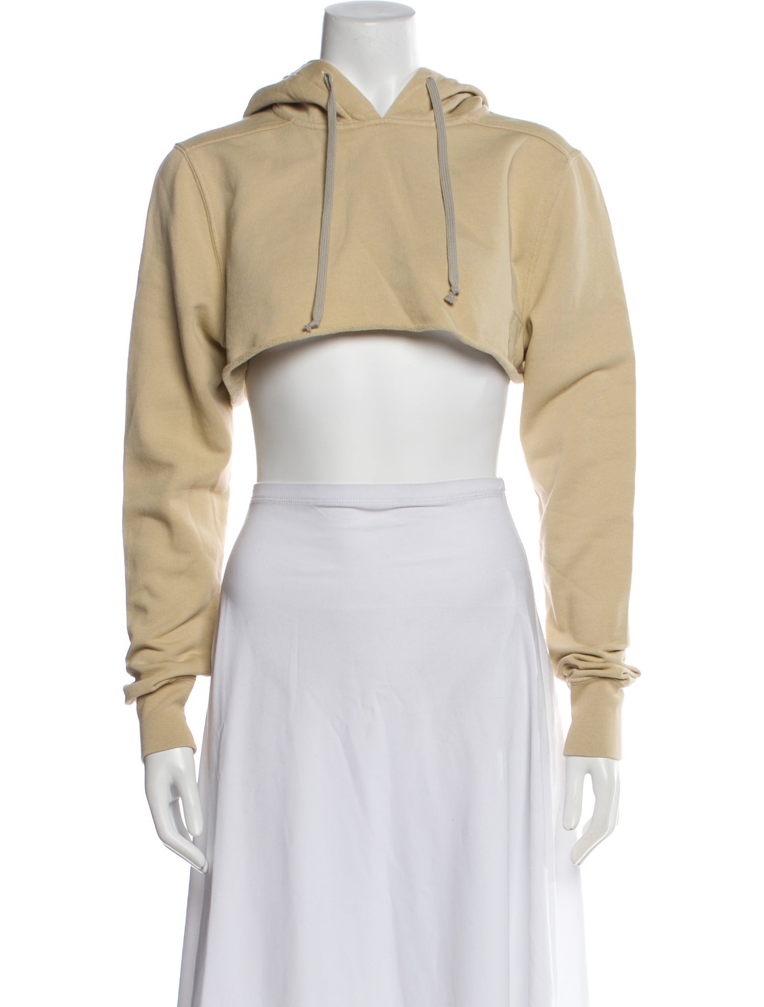 Rick Owens Drkshdw Crew Neck Long Sleeve Crop Top