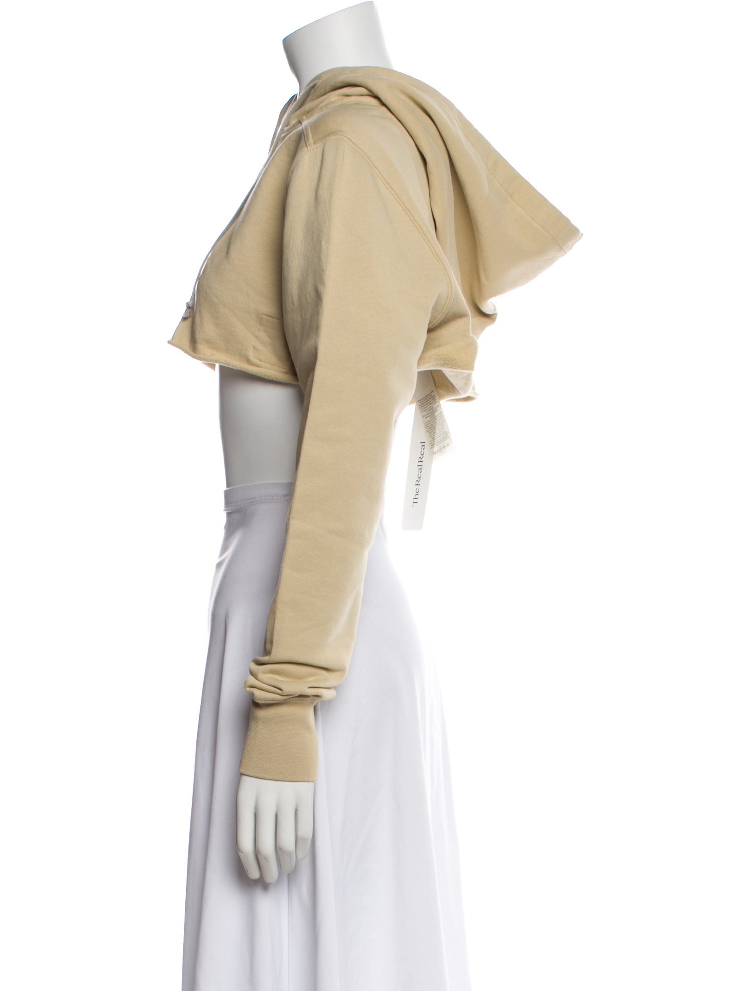 Rick Owens Drkshdw Crew Neck Long Sleeve Crop Top
