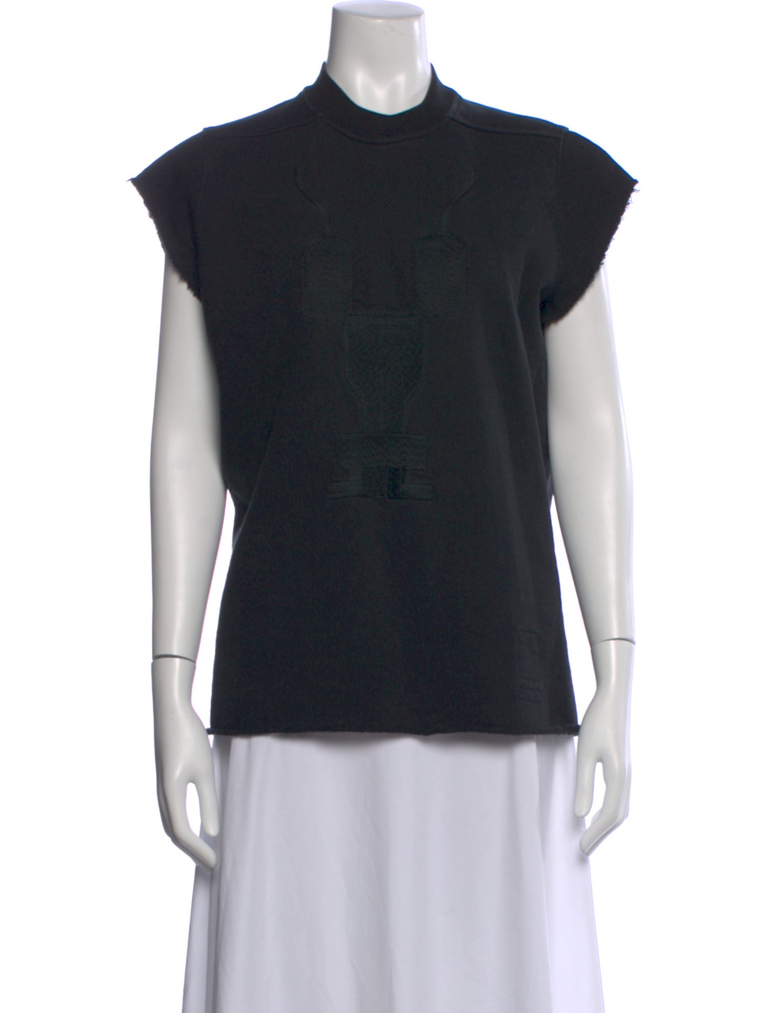 Rick Owens Drkshdw Mock Neck Sleeveless Top
