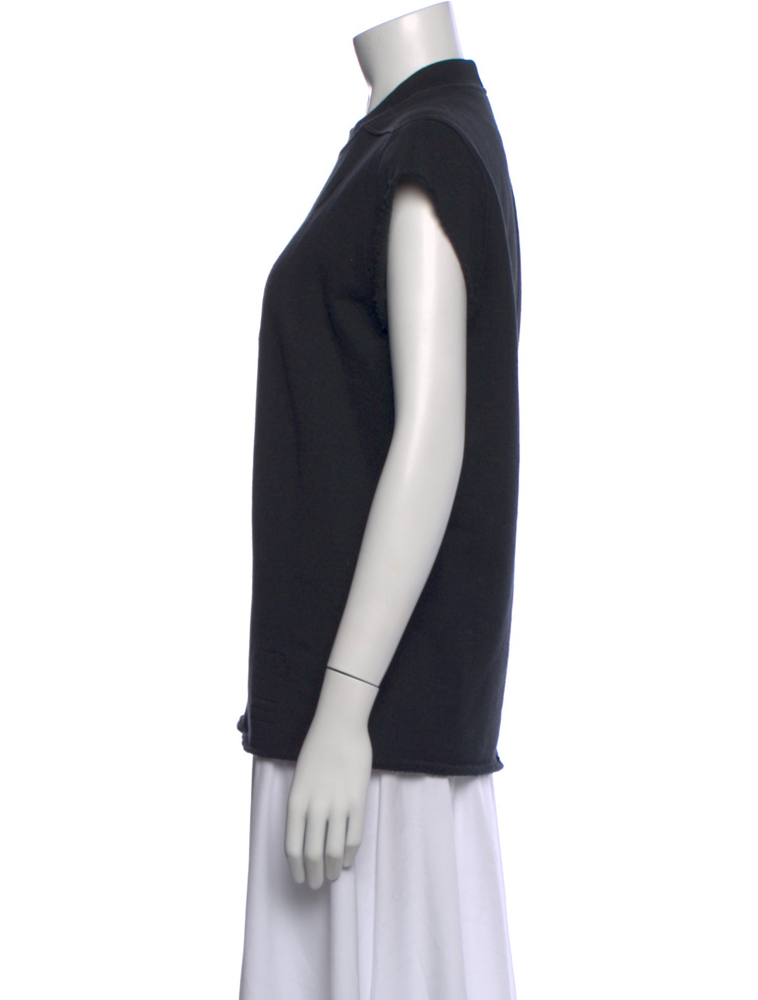 Rick Owens Drkshdw Mock Neck Sleeveless Top