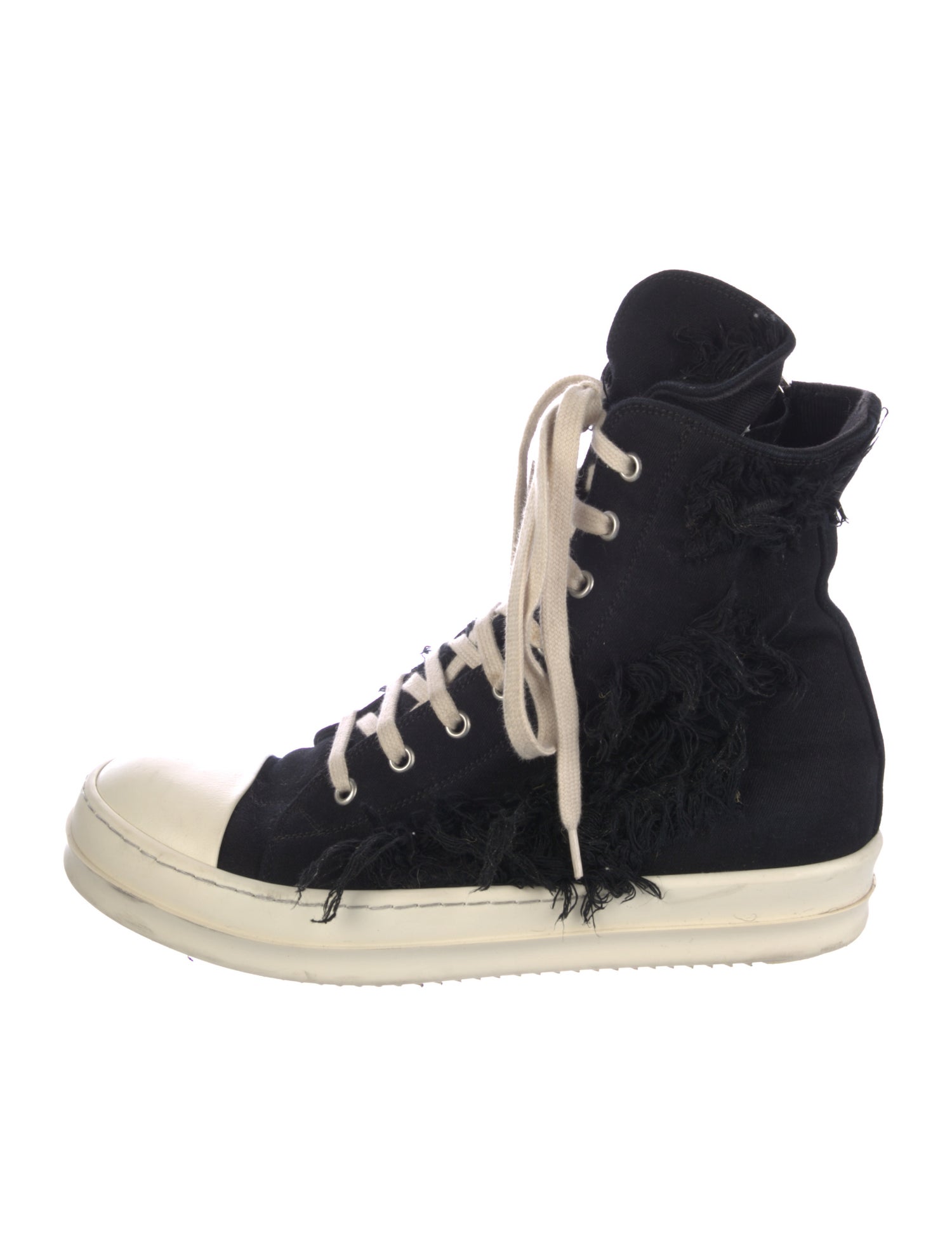 Rick Owens Drkshdw Canvas Colorblock Pattern Sneakers