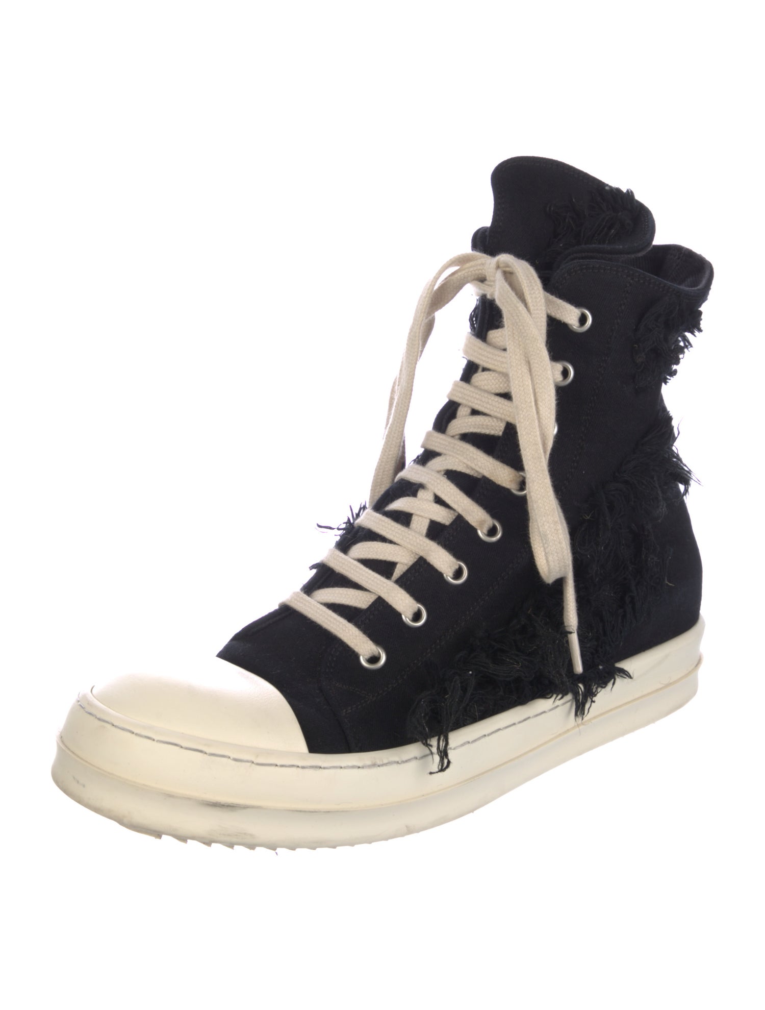 Rick Owens Drkshdw Canvas Colorblock Pattern Sneakers