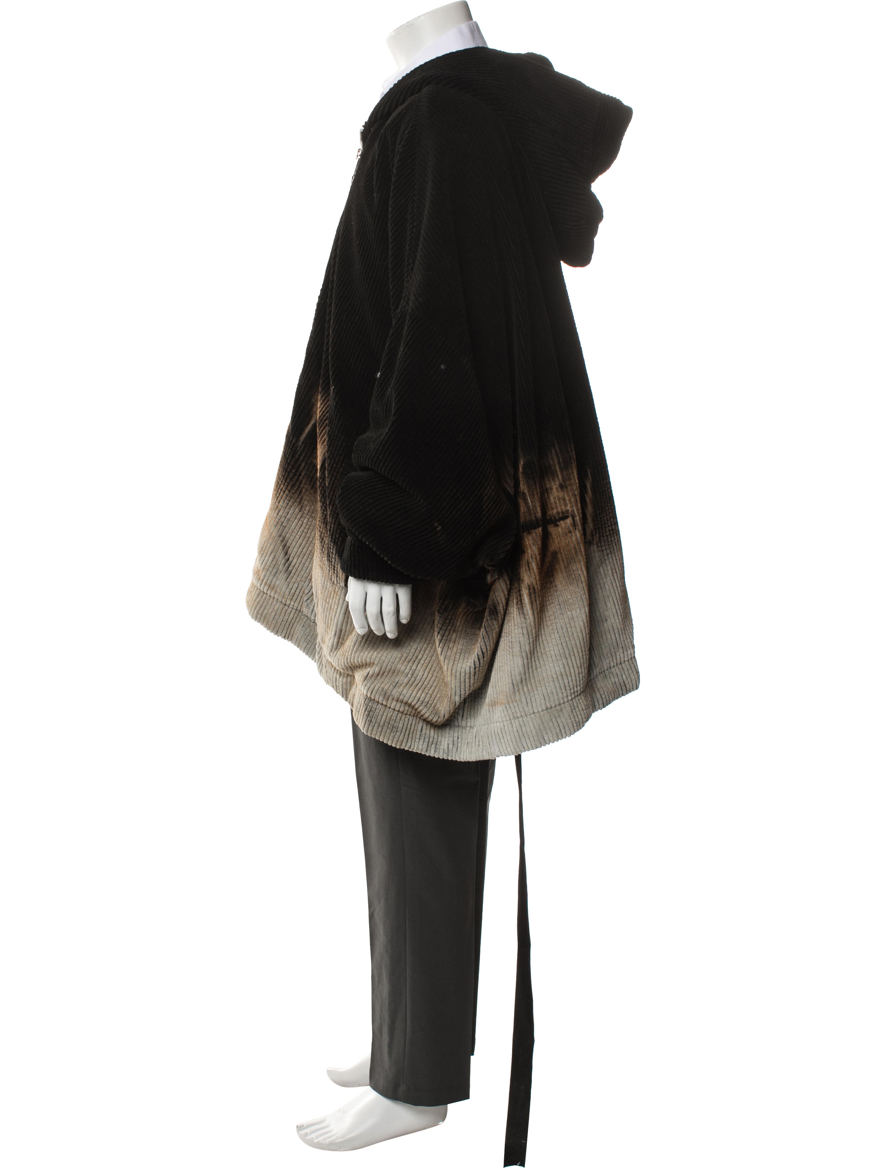 Rick Owens Drkshdw 2024 Bleached Jumbo Hooded Peter Jacket w/ Tags