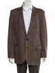 DAKS Wool Plaid Print Blazer