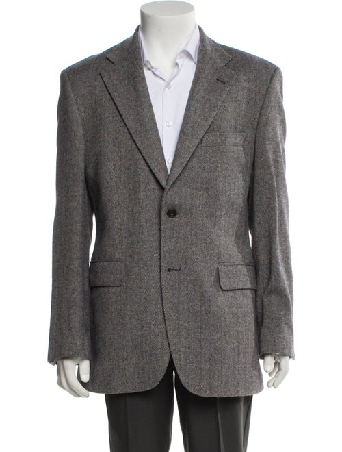 DAKS Wool Cutout Accent Blazer