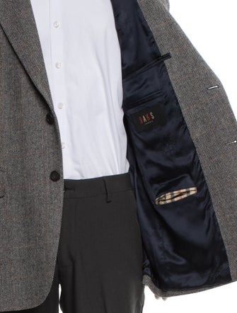 DAKS Wool Cutout Accent Blazer