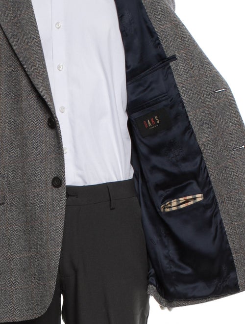 DAKS Wool Cutout Accent Blazer