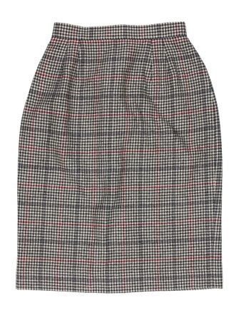 DAKS Houndstooth Print Knee-Length Skirt
