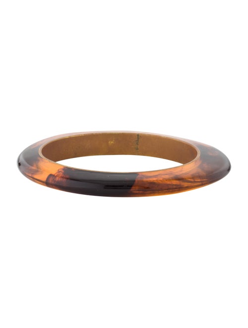 Dinosaur Designs Thin Resin Bangle Brass