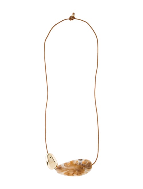 Dinosaur Designs Resin Bead Necklace brass