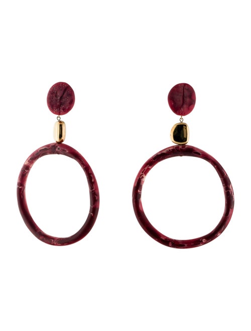 Dinosaur Designs Resin Hoop Drop Earrings