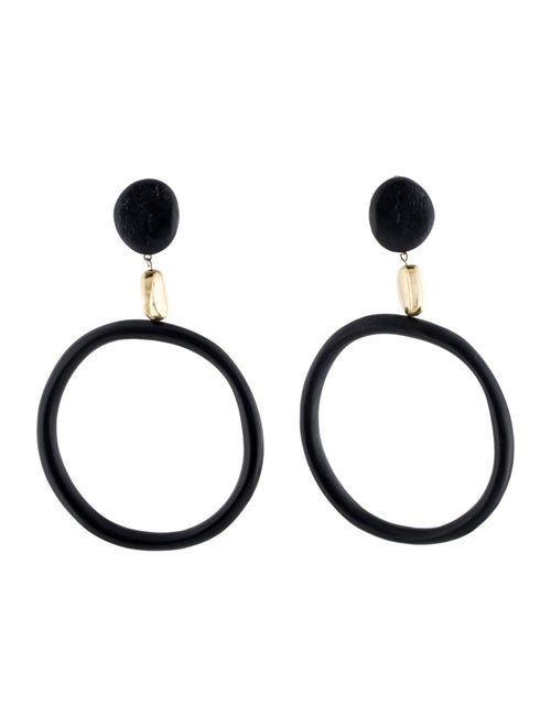 Dinosaur Designs Resin Clip-On Hoop Drop Earrings