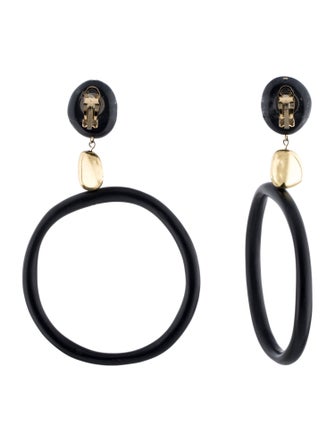 Dinosaur Designs Resin Clip-On Hoop Drop Earrings