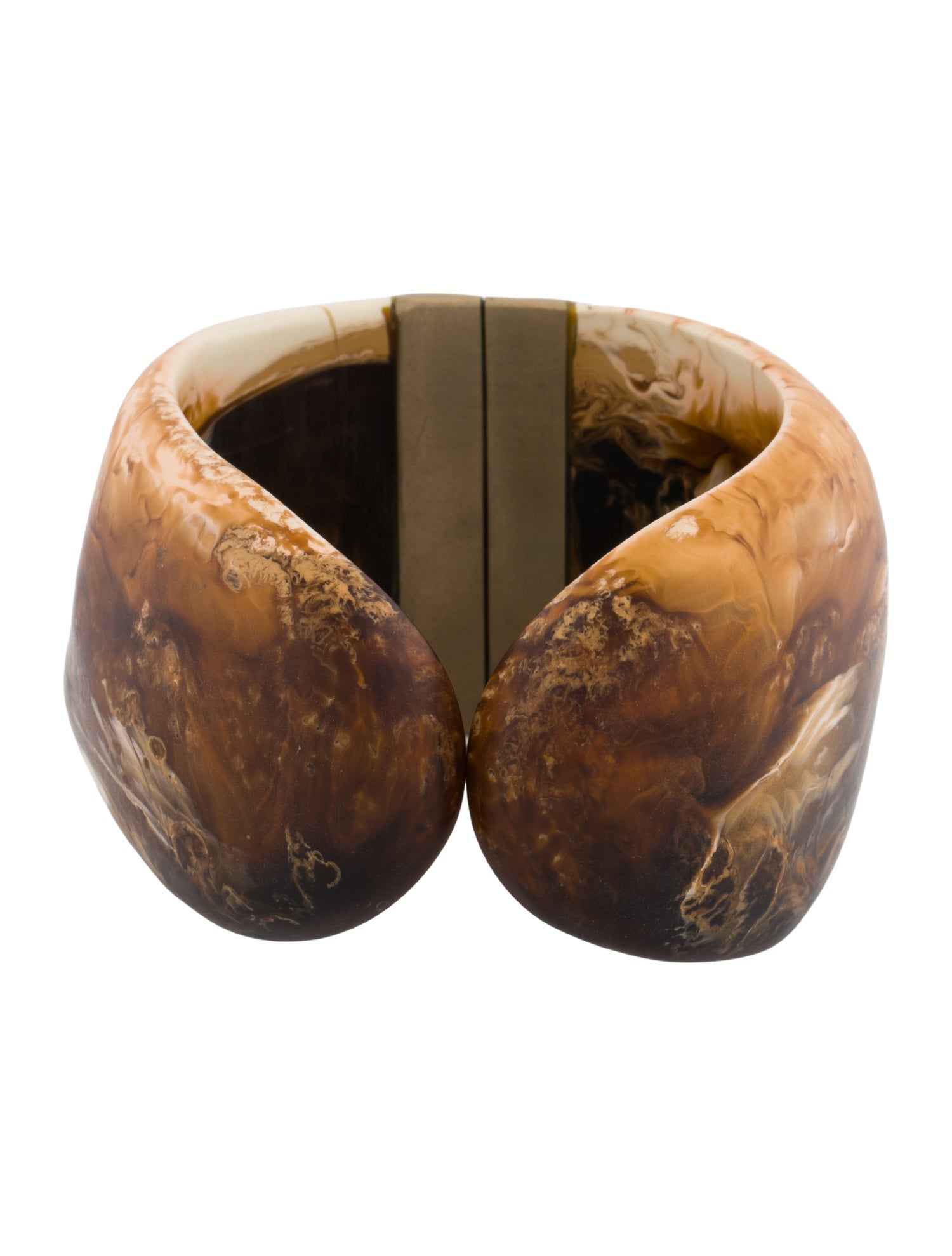 Dinosaur Designs Resin "Bold Stone " Hinged Cuff Bracelet