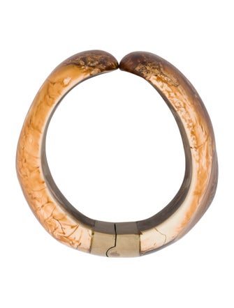 Dinosaur Designs Resin "Bold Stone " Hinged Cuff Bracelet