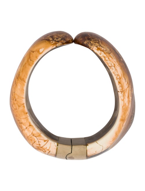 Dinosaur Designs Resin "Bold Stone " Hinged Cuff Bracelet