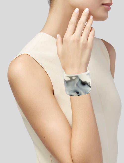 Dinosaur Designs Resin Marble Long Band Bangle Bracelet