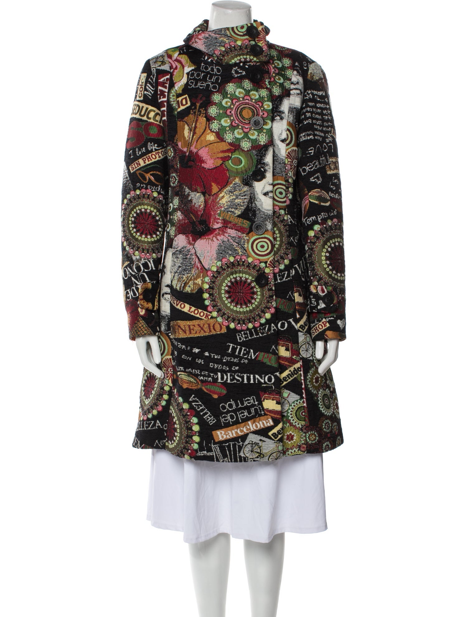 Desigual Printed Coat