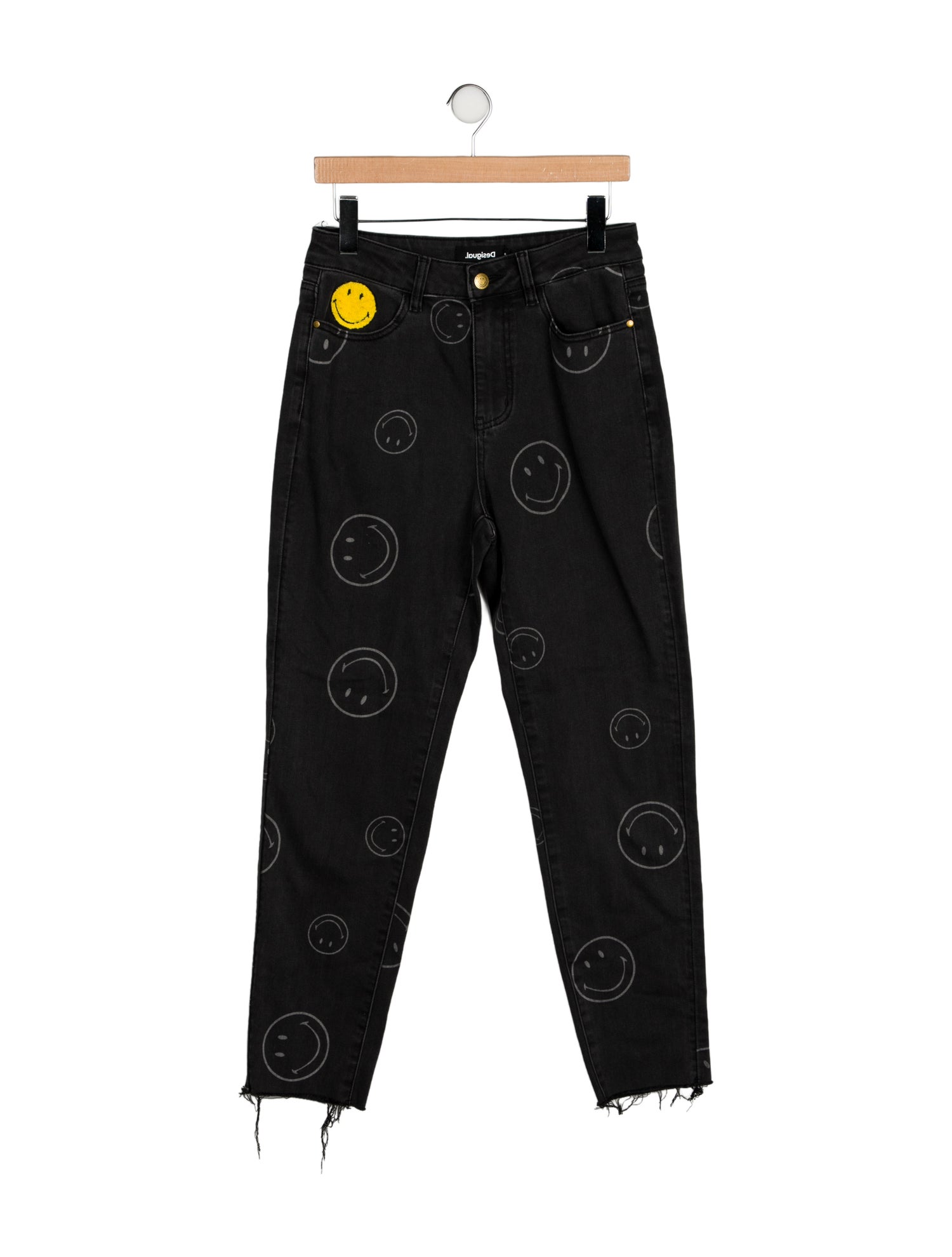 Desigual High-Rise Straight Leg Jeans