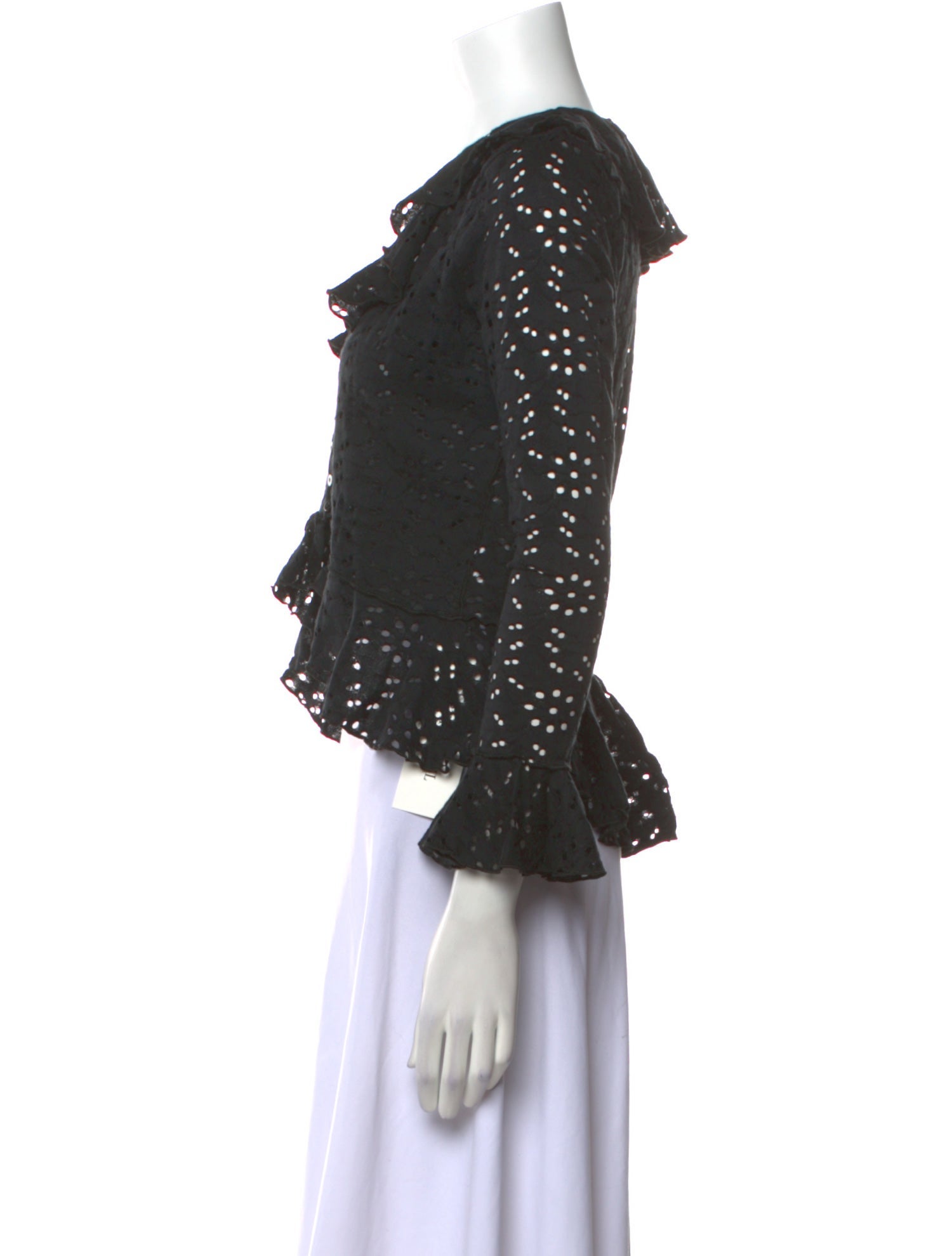 Desigual V-Neck Three-Quarter Sleeve Crop Top