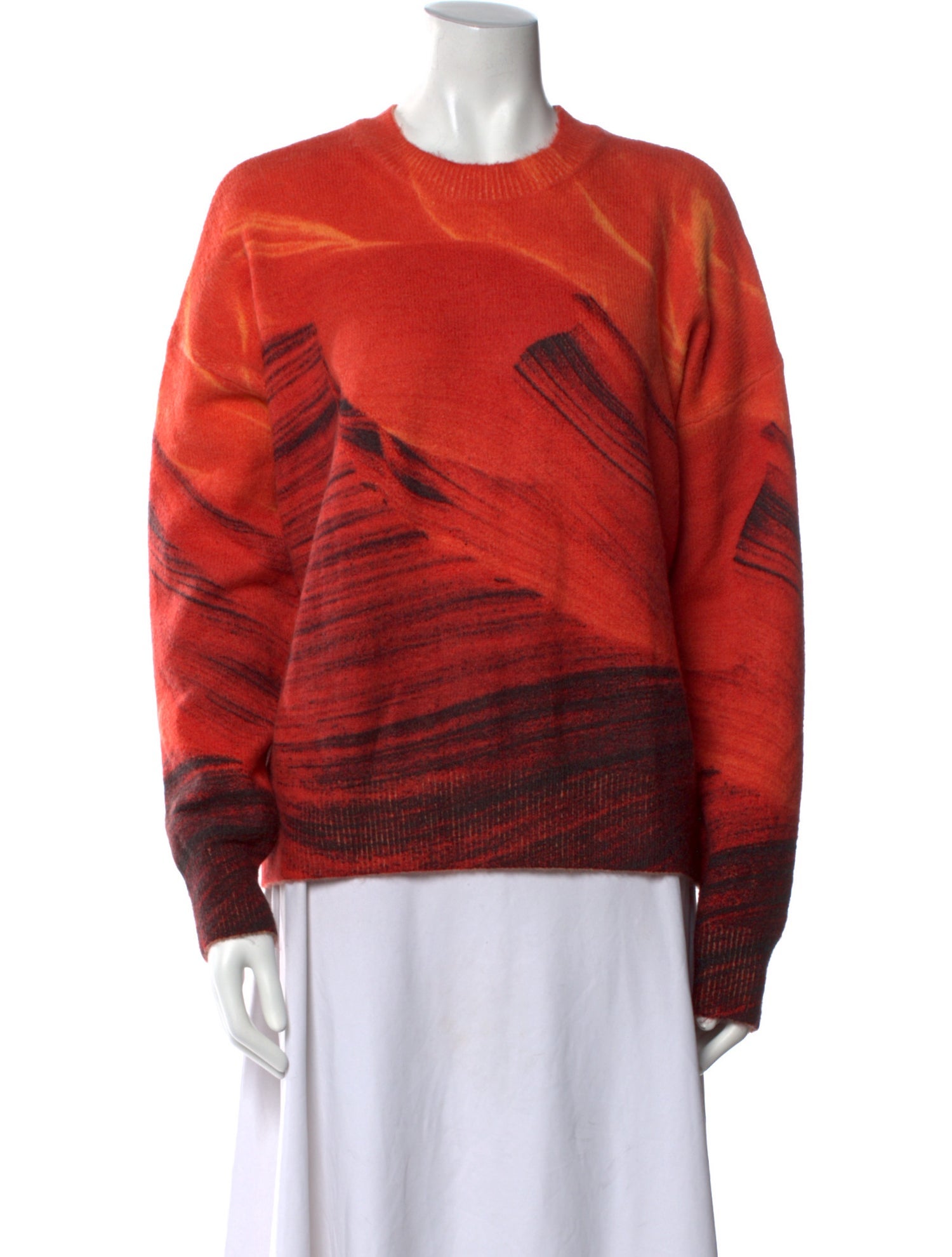 Desigual Printed Crew Neck Sweater