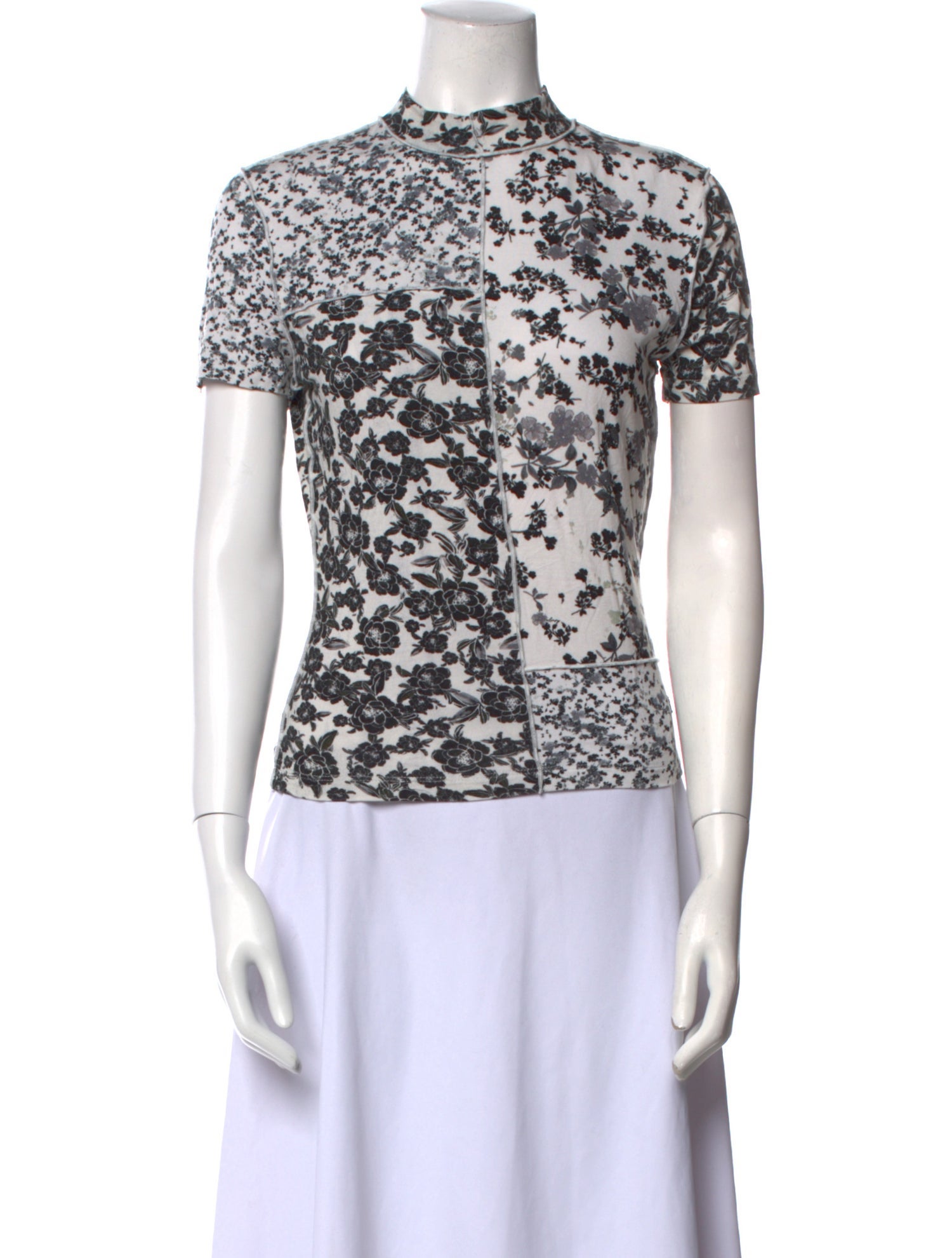 Desigual Printed Mock Neck Top