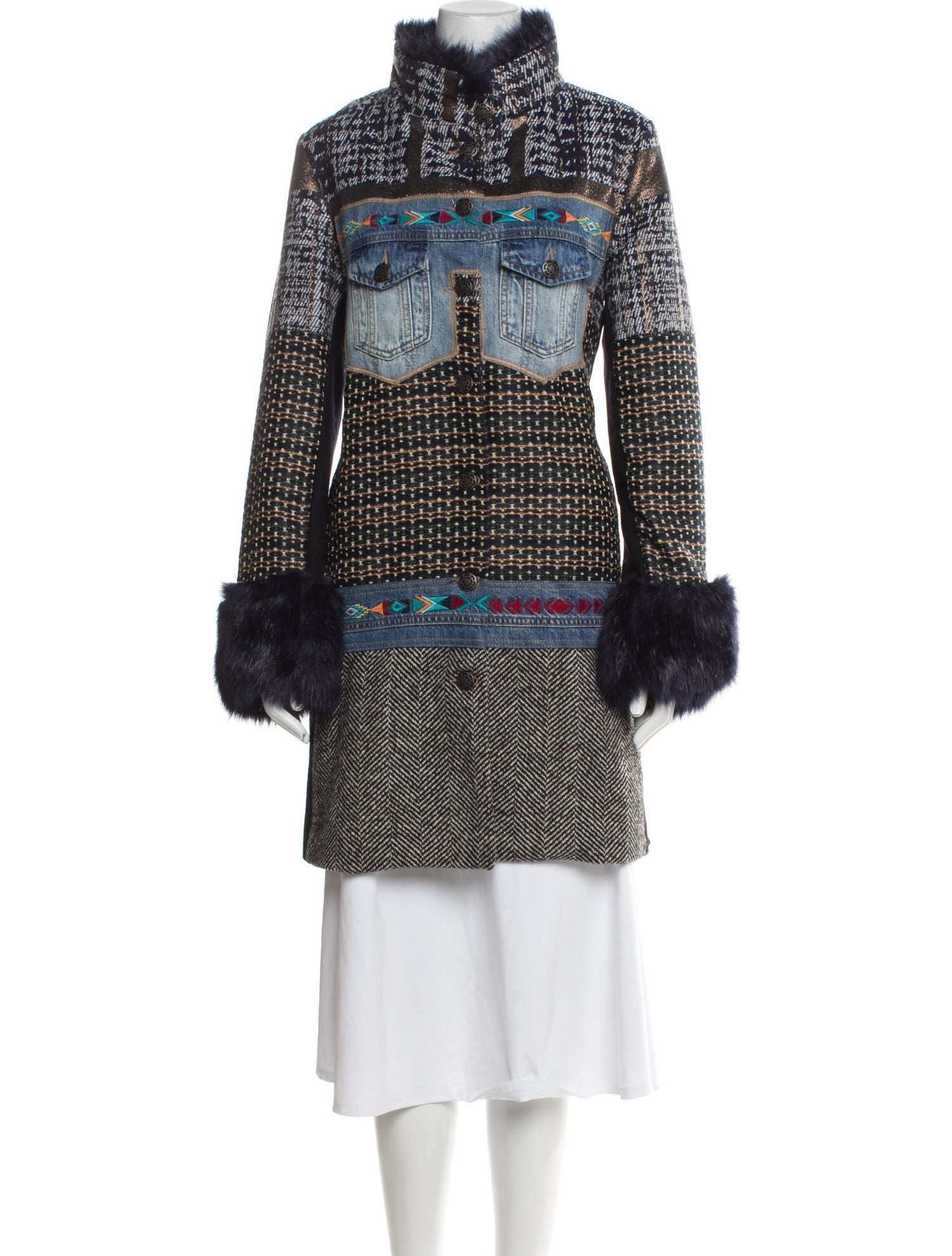 Desigual Animal Print Trench Coat