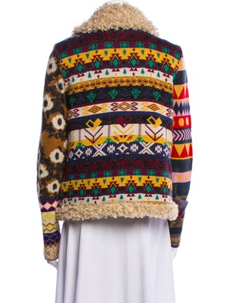 Desigual Printed Faux Fur Jacket