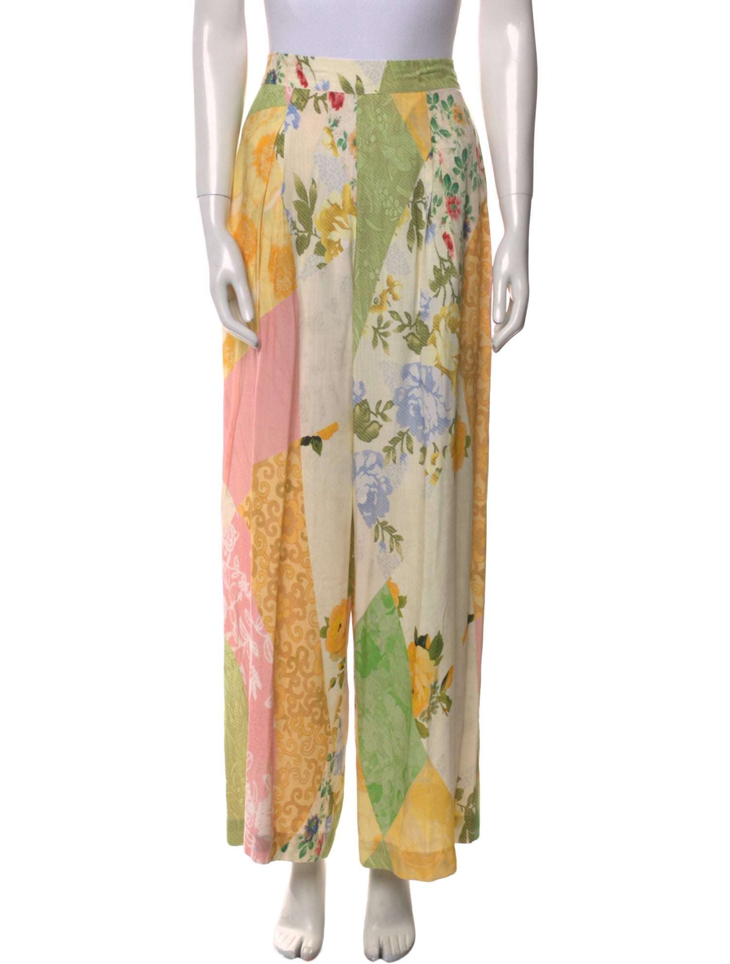 Desigual Floral Print Wide Leg Pants