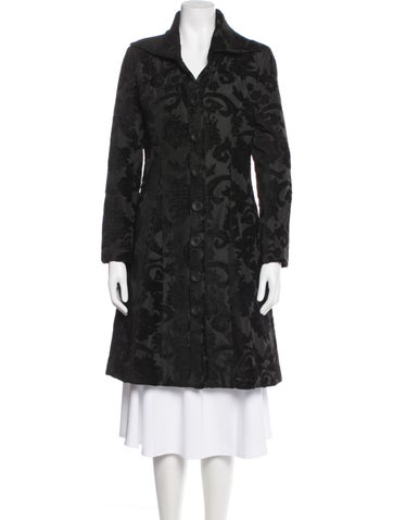 Pre-owned Desigual Animal Print Coat In Black