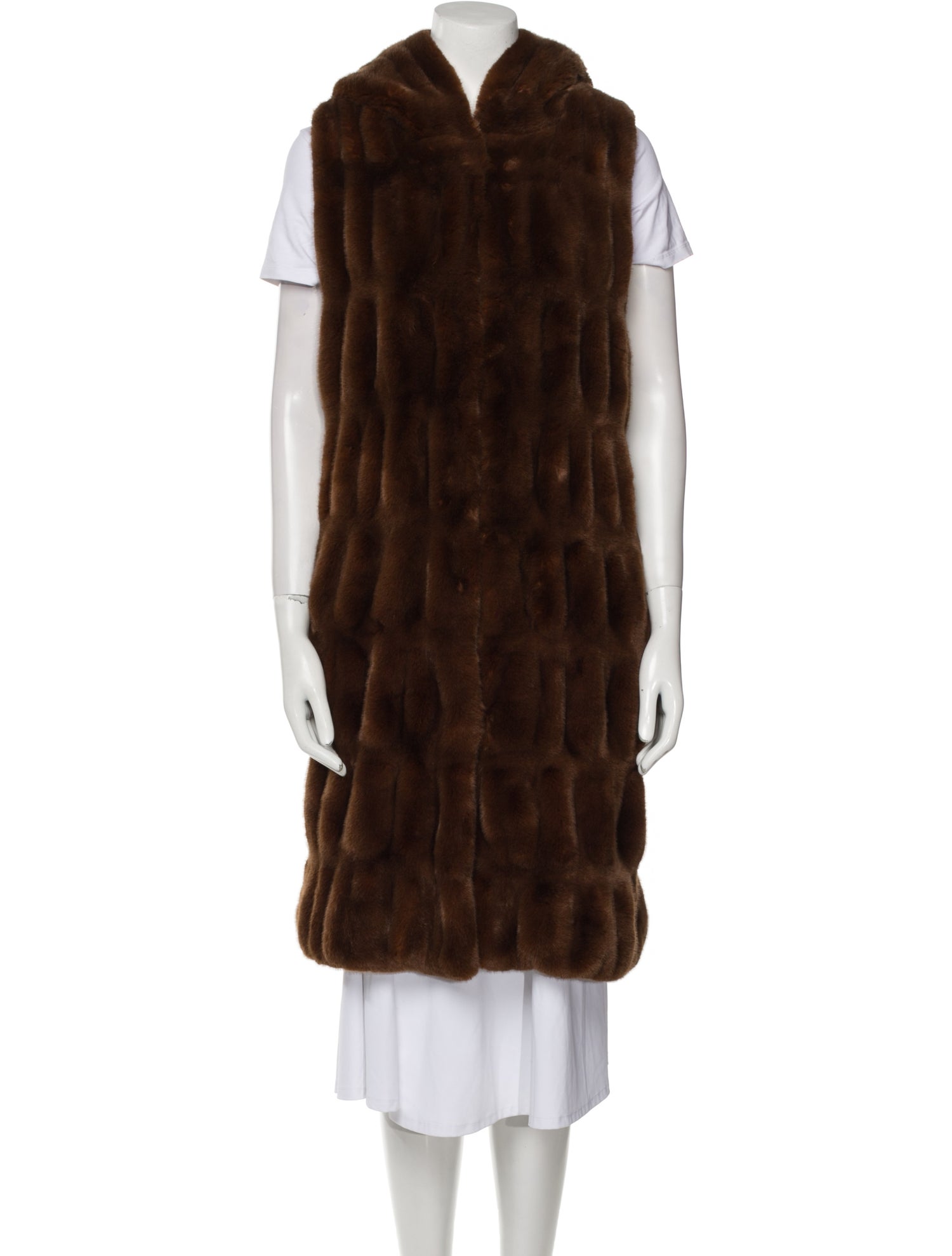 Donna Salyers Faux Fur Animal Print Faux Fur Coat