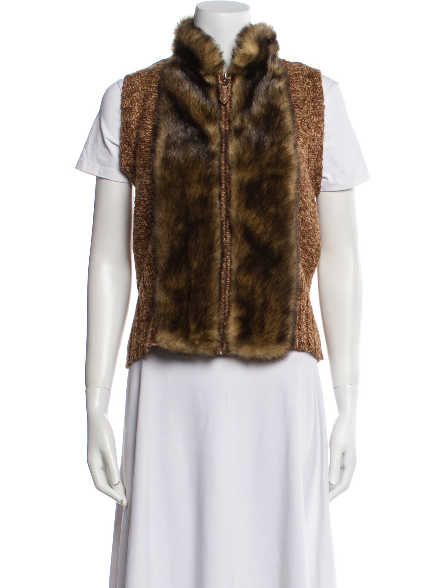Donna Salyers Fur Animal Print Vest