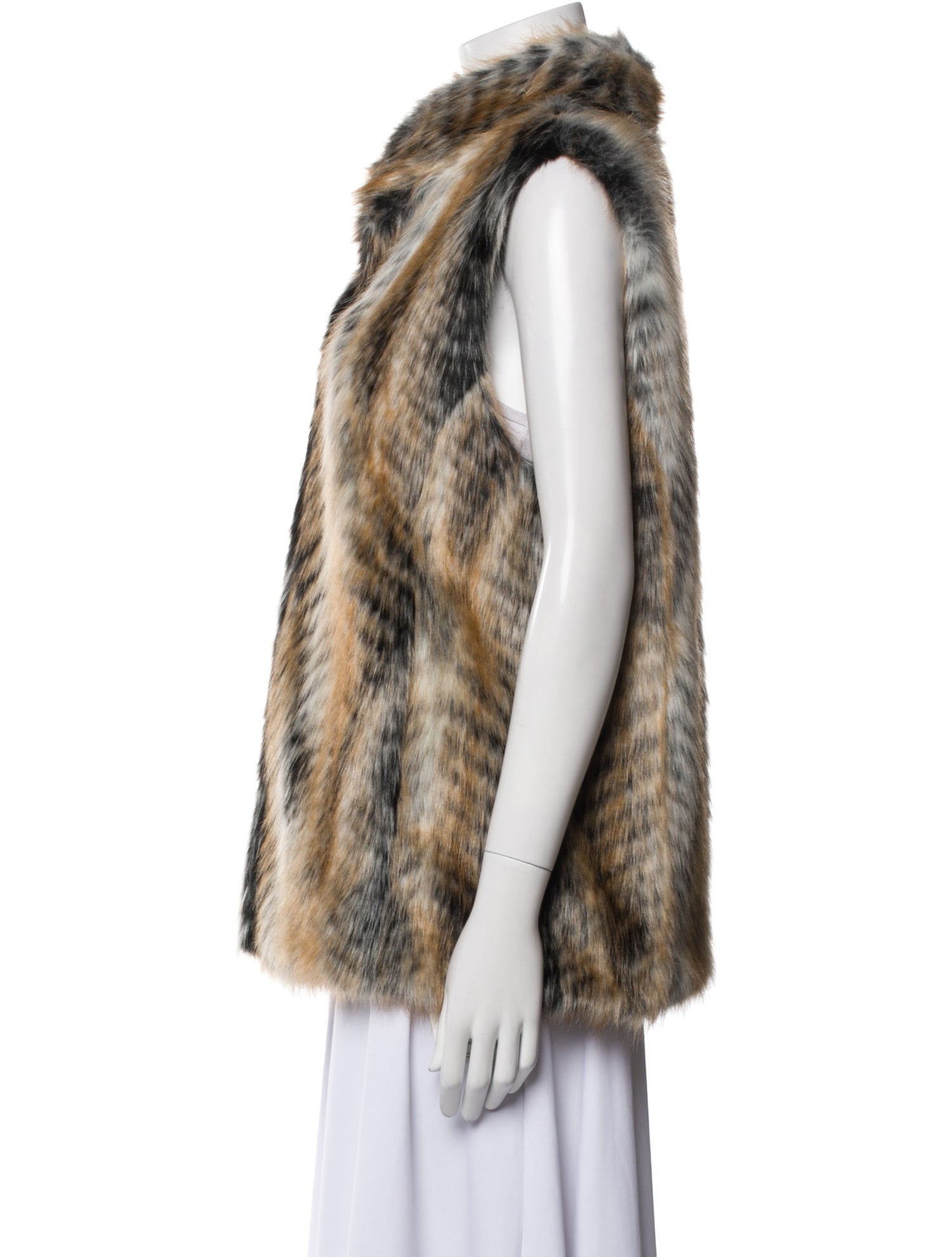 Donna Salyers Faux Fur Animal Print Vest
