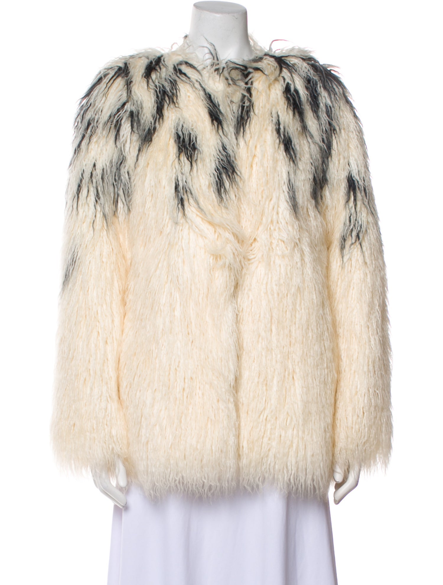 Donna Salyers Faux Fur Printed Fur Jacket
