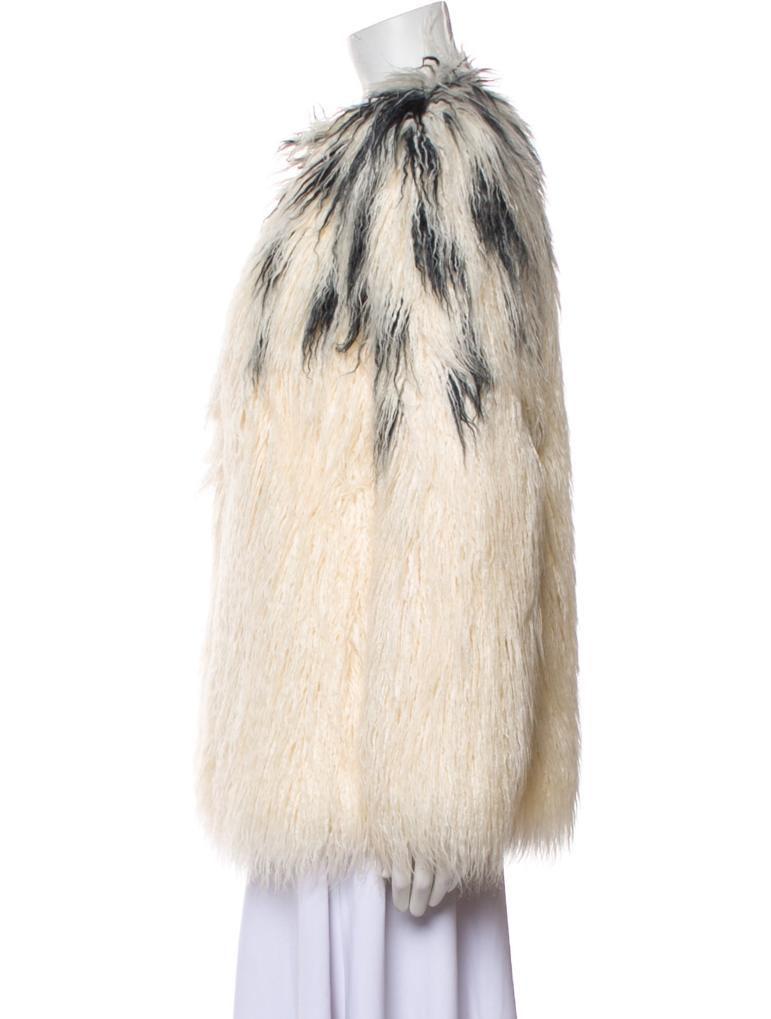 Donna Salyers Faux Fur Printed Fur Jacket