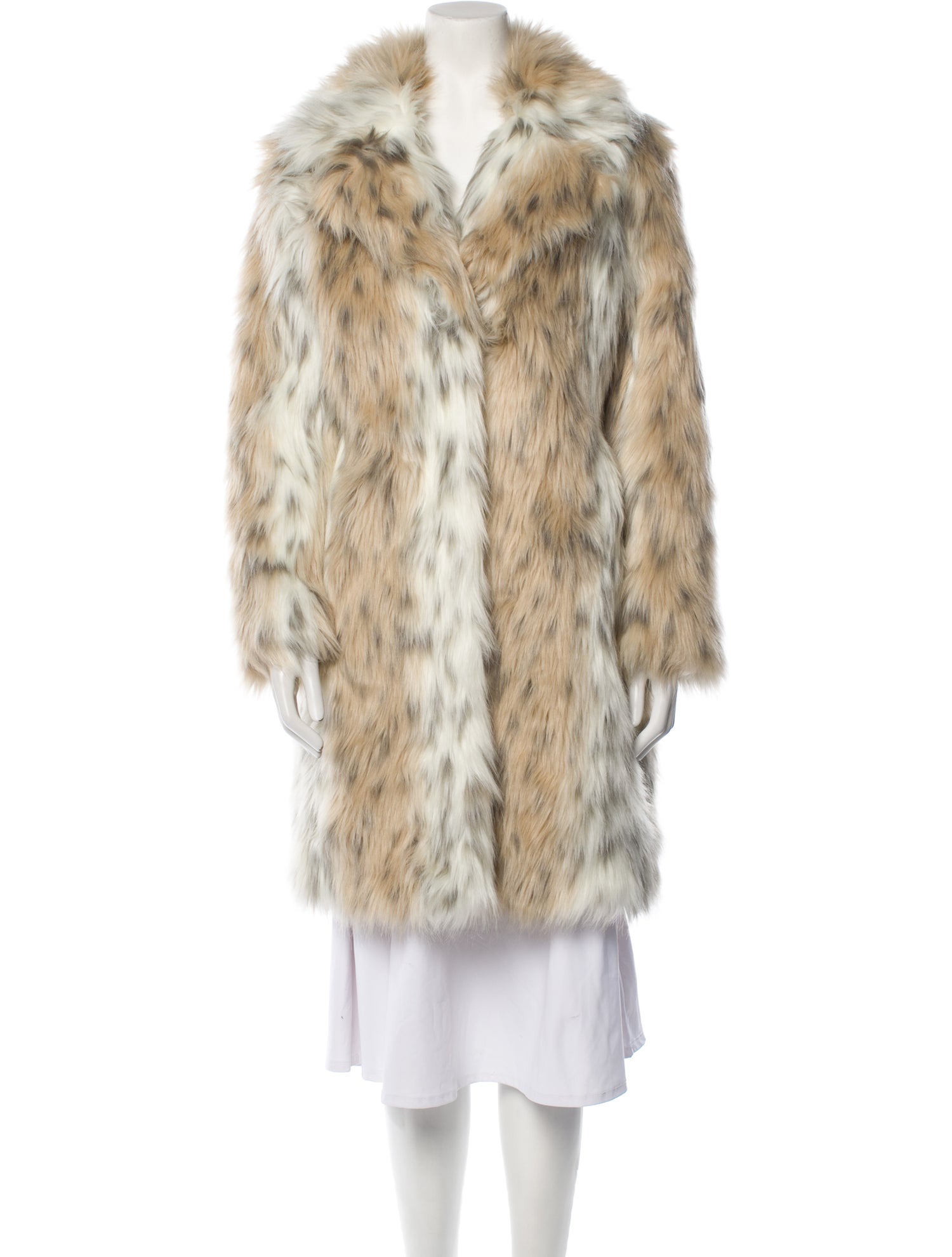 Donna Salyers Animal Print Faux Fur Coat