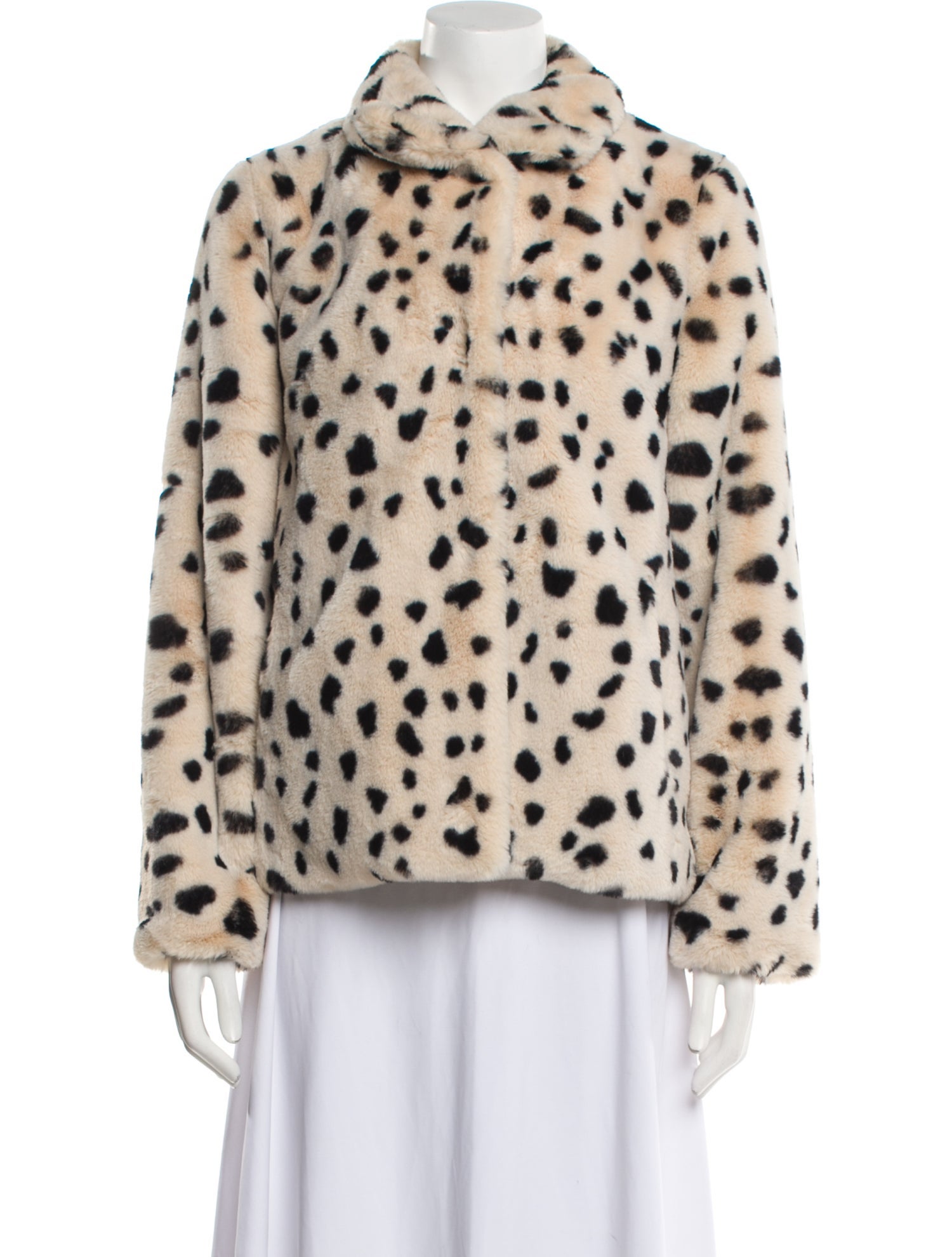 Donna Salyers Animal Print Faux Fur Jacket
