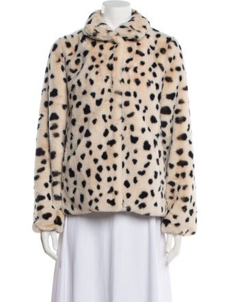 Donna Salyers Animal Print Faux Fur Jacket