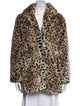 Donna Salyers Faux Fur Animal Print Faux Fur Jacket